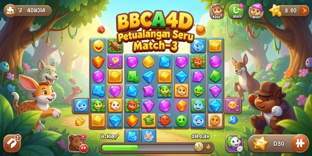 Screenshot dari gameplay seru di BBCA4D yang penuh warna.