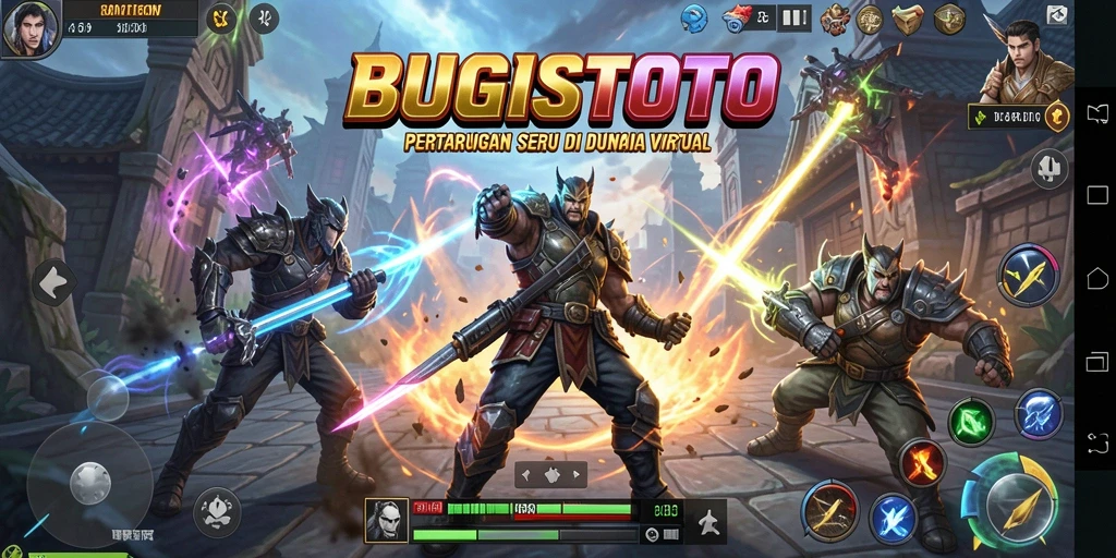 Tampilan seru pertarungan dalam gameplay BUGISTOTO yang mendebarkan.