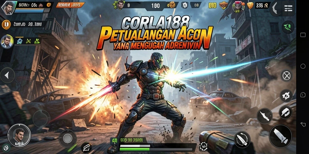 Screenshot gameplay CORLA188 menunjukkan aksi yang menegangkan dan grafis yang memukau.