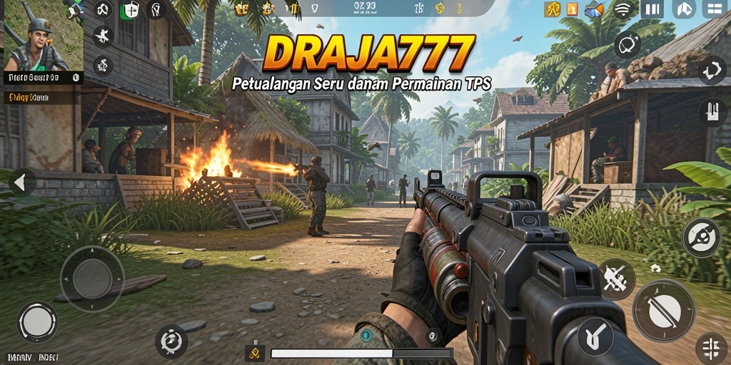 Tampilan aksi mendebarkan dalam gameplay DRAJA777.
