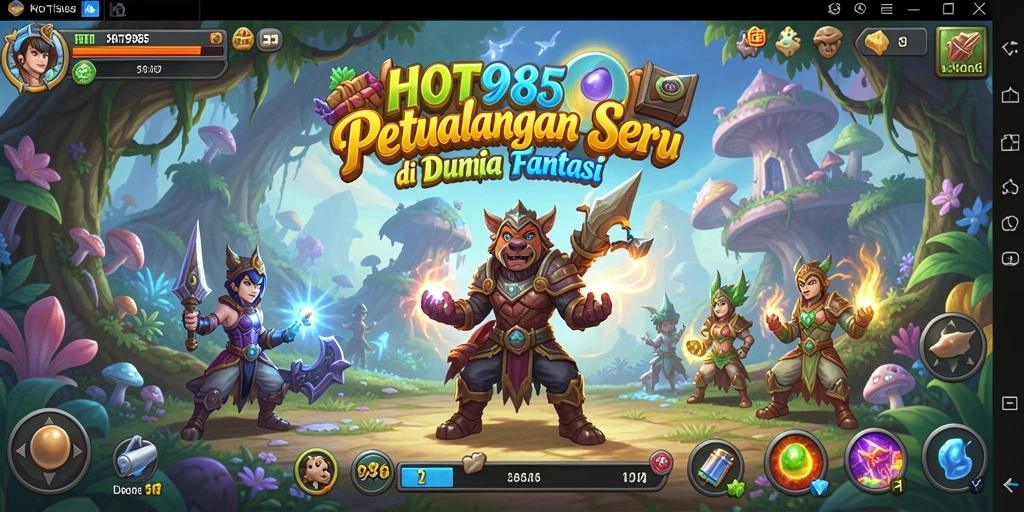 Tangkapan layar menunjukkan aksi seru dalam game RPG HOT985.