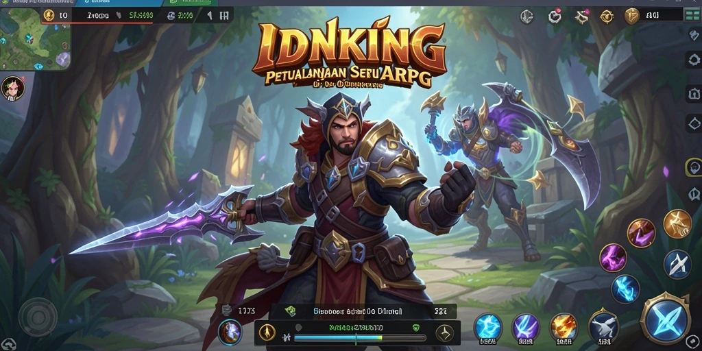 Screenshot gameplay IDRKING dengan pertarungan epik di dunia ARPG.