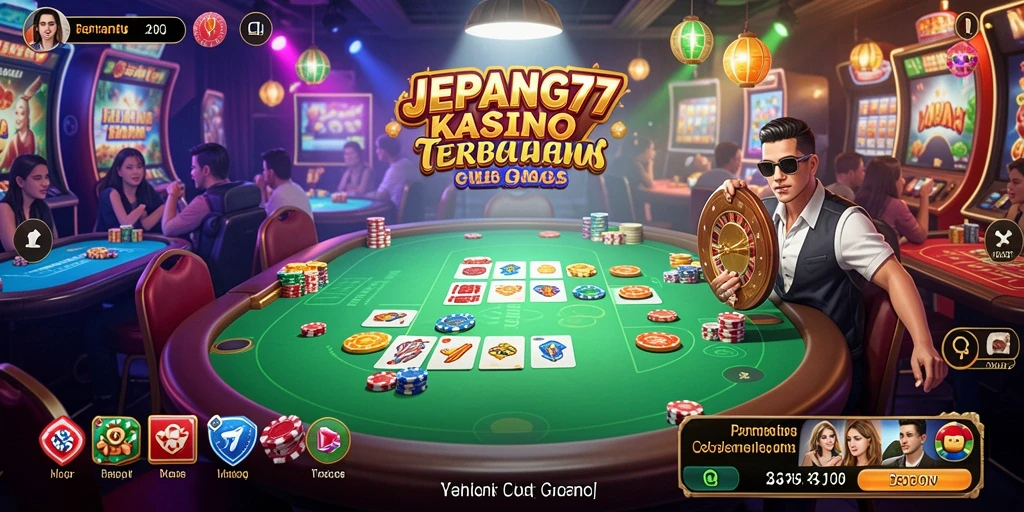 Screenshot gameplay <strong>JEPANG77</strong> menampilkan suasana Kasino yang mengasyikkan.