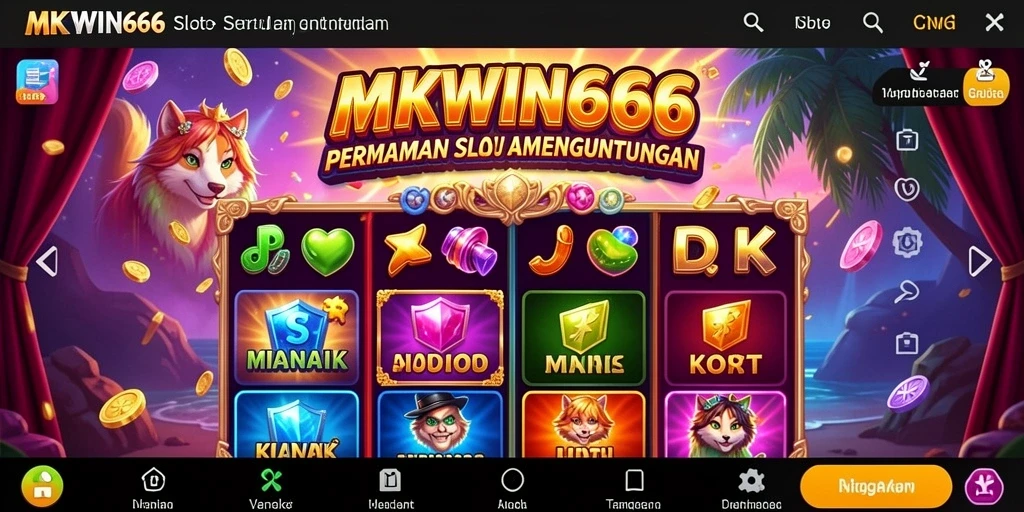 Tampilan gameplay Slot MKWIN666 yang seru dan menegangkan.