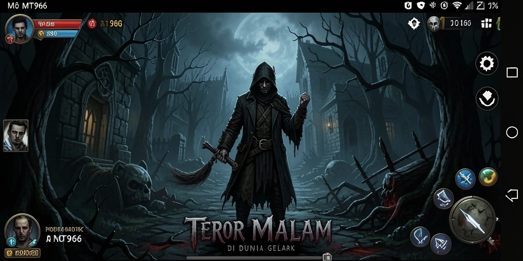 Gameplay MT966 menampilkan suasana mencekam di dalam rumah tua.