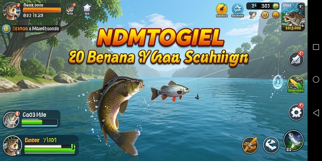 Tampilan gameplay NDMTOGEL yang menakjubkan saat memancing.