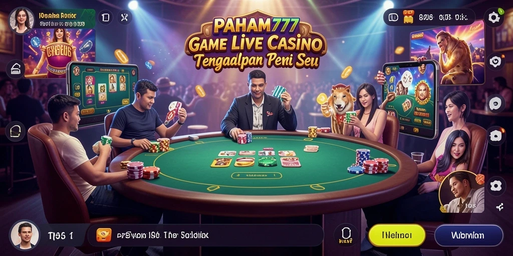 Screenshot PAHAM777 menampilkan gameplay Live Casino yang seru dan interaktif.