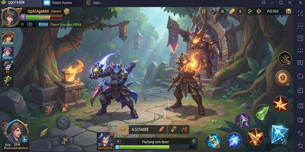 Menampilkan aksi seru dalam gameplay ARPG QQSTAR88.