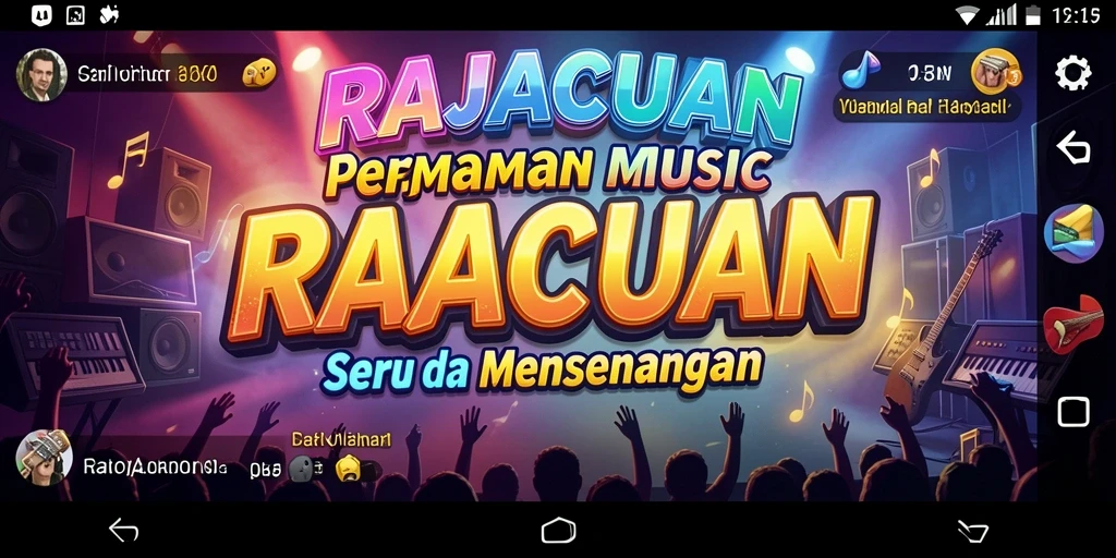 Screenshot gameplay RAJACUAN menampilkan keseruan bermain musik.