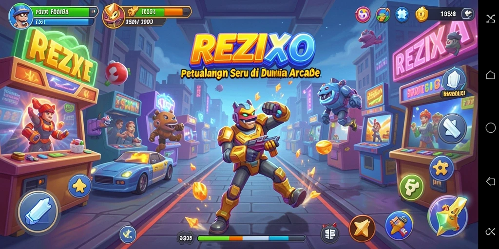 Tampilan gameplay menegangkan dari REZIXO dengan berbagai tantangan seru.