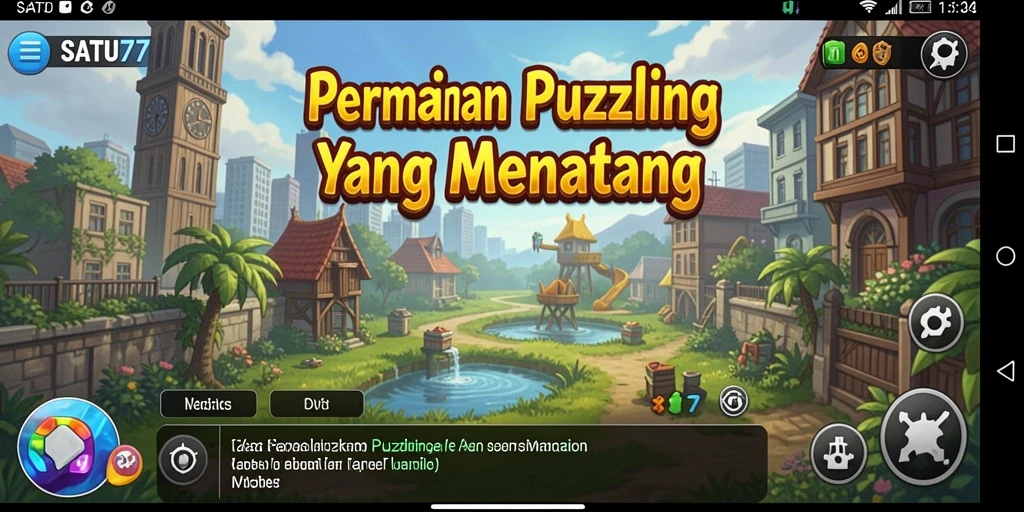 Tampilan gameplay SATU77 dengan puzzle yang menantang dan interaktif.