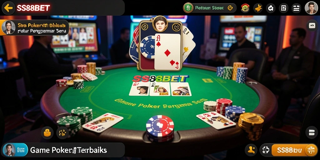 Screenshot gameplay Poker SS88BET yang seru dan mengasyikkan.
